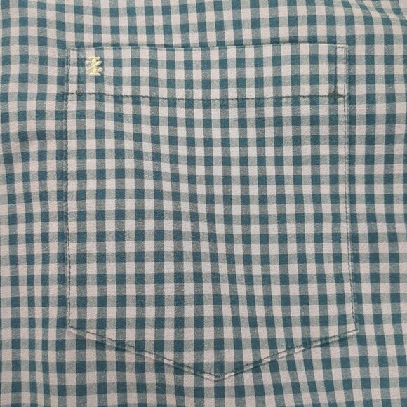 Mens Izod Premium Essentials Large Purple/Navy Checkered Long Sleeve Dress Shirt - Picture 5 of 11